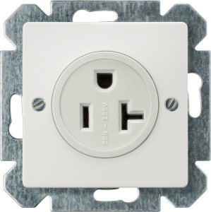 NEMA socket outlet, white, 20 A/125 V, IP20, 5UB1534