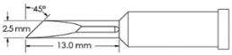 Soldering tip, Knife shape, (L x W) 13 x 2.5 mm, GT4-KN0025P