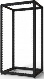 42 U cabinet rack, mobile, (H x W x D) 2000 x 800 x 1100 mm, steel, black gray, 20630-237