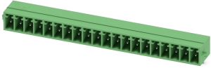 Pin header, 20 pole, pitch 3.5 mm, angled, green, 1731853