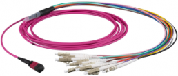 FO patch cable, LC duplex to MTP-F, 2 m, OM3