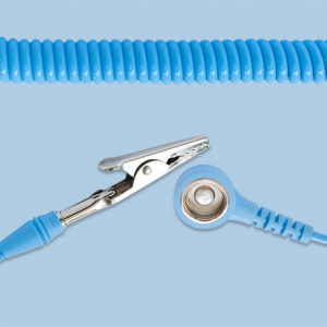 Spiral grounding cable, banana plug, 10.3 mm snap lock, C-198 1266