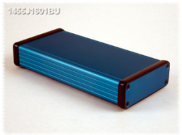 Aluminum enclosure, (L x W x H) 160 x 78 x 27 mm, blue, IP54, 1455J1601BU