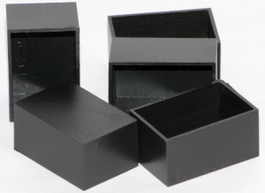 ABS enclosure, (L x W x H) 30 x 20 x 15 mm, black (RAL 9005), 1596B102-10