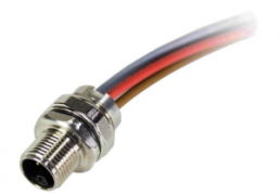 Sensor actuator cable, M12-flange plug, straight to open end, 4 pole, 0.3 m, 16 A, 21035991516