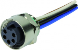 Sensor actuator cable, M12-flange socket, straight to open end, 4 pole, 0.5 m, TPU, 10 A, 21043162501