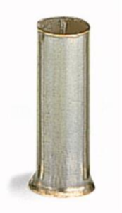 Uninsulated Wire end ferrule, 10 mm², 12 mm long, silver, 216-109