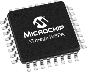 AVR microcontroller, 8 bit, 20 MHz, TQFP-32, ATMEGA168PA-AU