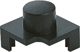 Push button, round actuating surface, pitch ≥ 15 mm, (L x W x H) 14.4 x 14.4 x 11.7 mm, anthracite, for single pushbutton, 827.100.011