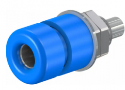 4 mm socket, solder connection, blue, 69.8321-23