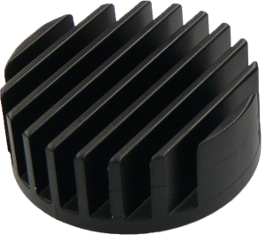 LED heatsink, 33 x 10 mm, 17.6 K/W, black anodized