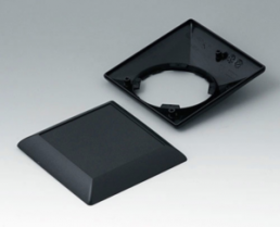 ABS enclosure, (L x W x H) 110 x 110 x 38 mm, black (RAL 9005), B5012209