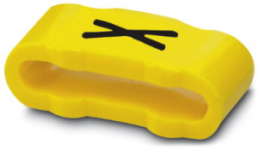 PVC marking sleeve, imprint "X", (L x W) 11.3 x 4.3 mm, yellow, 0826611:X