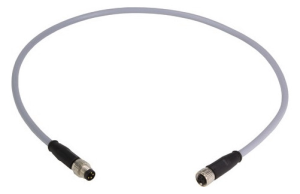Sensor actuator cable, M8-cable plug, straight to M8-cable socket, straight, 4 pole, 3 m, PVC, gray, 21348081481030