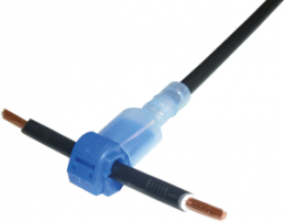 Branch terminal, uninsulated, 1.0-2.5 mm², AWG 18 to 14, blue, 37 mm