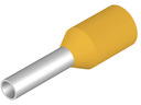 Insulated Wire end ferrule, 1.0 mm², 12 mm/6 mm long, yellow, 0409700000