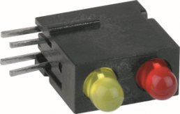 LED signal light, green/red, pitch 2.54 mm, LED number: 2