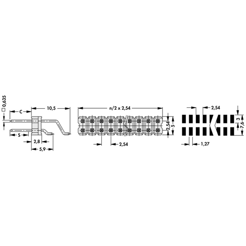 SL 17 SMD 058 40 G Fischer Elektronik PCB Connection Systems Image 2
