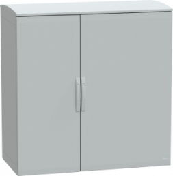 Control cabinet, (H x W x D) 1250 x 1250 x 620 mm, IP44, polyester, light gray, NSYPLAT12126G