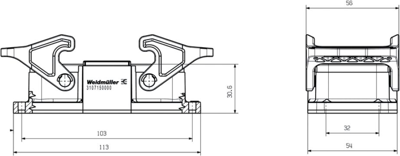 3107150000 Weidmüller Housings for HDC Connectors Image 2