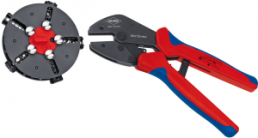 Crimping pliers for uninsulated, open connectors, 0.5-6.0 mm², AWG 20-10, Knipex, 97 33 02