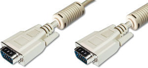 Monitor connection line, 3 m, HD-D-SUB plug, 15 pole to HD-D-SUB plug, 15 pole, DK-310103-030-E