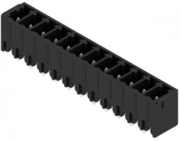 Pin header, 12 pole, pitch 3.81 mm, straight, black, 1793590000