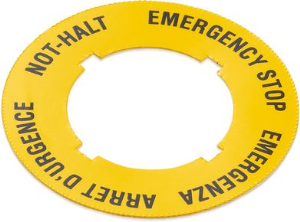 Emergency stop, adhesive label, round 22.3, outside diameter 40 mm, Without label