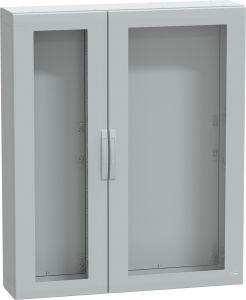 Control cabinet, (H x W x D) 1500 x 1250 x 320 mm, IP65, polyester, light gray, NSYPLA15123TG