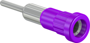 4 mm socket, round plug connection, mounting Ø 6.8 mm, purple, 49.7077-26
