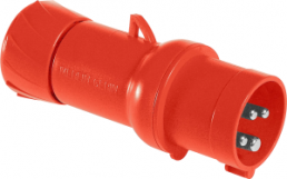 CEE plug, 4 pole, 16 A/380-415 V, red, 6 h, IP44, PKX16M434