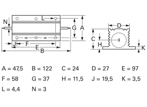 Wirewound resistor, 10 kΩ, 150 W, ±5 %
