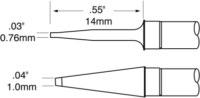TTP-BLP1 METCAL Soldering tips, desoldering tips and hot air nozzles Image 2