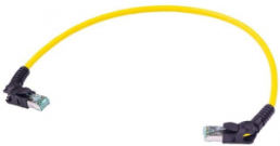 Patch cable, RJ45 plug, straight to RJ45 plug, straight, Cat 6A, S/FTP, LSZH, 0.3 m, yellow