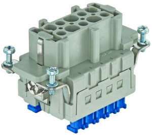 Socket contact insert, 10B, 10 pole, equipped, cage clamp terminal, with PE contact, 09330102748