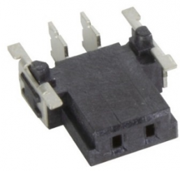Female connector, 2 pole, pitch 2.54 mm, angled, black, 15650022601333