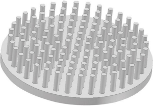 Pin heatsink, 32.5 x 30 mm, 8.8 to 1.6 K/W, natural aluminum