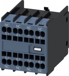 Auxiliary switch, 10 A, 4 Form B (N/C), spring connection, 3RH2911-2XA04-0MA0