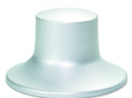 Rotary knob, 6 mm, aluminum, silver, Ø 36 mm, H 21 mm, K1-MD-S60