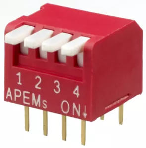 NDP-04-V APEM Slide Switches and Coding Switches