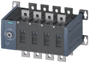 Mains switch, 4 pole, 500 A, 1000 V, (W x H x D) 379 x 235 x 232.5 mm, screw mounting, 3KC0444-0QE00-0AA0