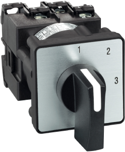 Step switch, Rotary actuator, 1 pole, 12 A, 690 V, (W x H x D) 45 x 45 x 87 mm, front mounting, K1C003NLH