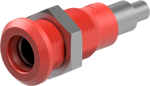 4 mm socket, solder connection, mounting Ø 8.1 mm, red, 64.3042-22