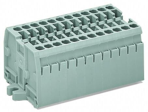 Terminal block compact block, 9 pole, pitch 5 mm, 0.08-2.5 mm², AWG 28-12, 24 A, 500 V, spring-cage connection, 869-139