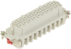 Socket contact insert, 24B, 18 pole, equipped, screw connection, with PE contact, 09340162701
