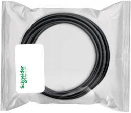 Sensor actuator cable, M12-cable socket, straight to open end, 8 pole, 15 m, PUR, black, 2 A, XZCP29P11L15