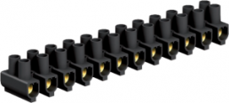 Lustre terminal, 12 pole, 16-25 mm², clamping points: 12, black, screw connection, 101 A