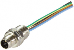 Sensor actuator cable, M12-flange plug, straight to open end, 4 pole, 0.3 m, 12 A, 21033961401