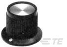Button, cylindrical, Ø 19 mm, (H) 13.97 mm, black, for rotary switch, 1437624-6