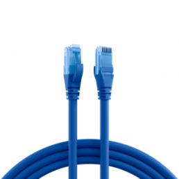 Patch cable, RJ45 plug, straight to RJ45 plug, straight, Cat 6A, U/UTP, LSZH, 0.15 m, blue